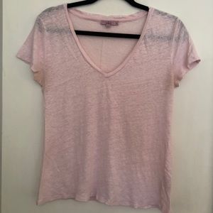 Calypso St Barth Pink Linen TShirt - Medium